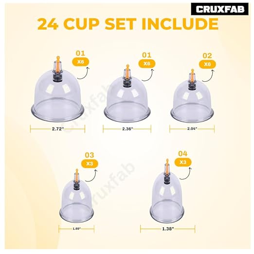 24 Pcs Hijama Loose Cupping Kit