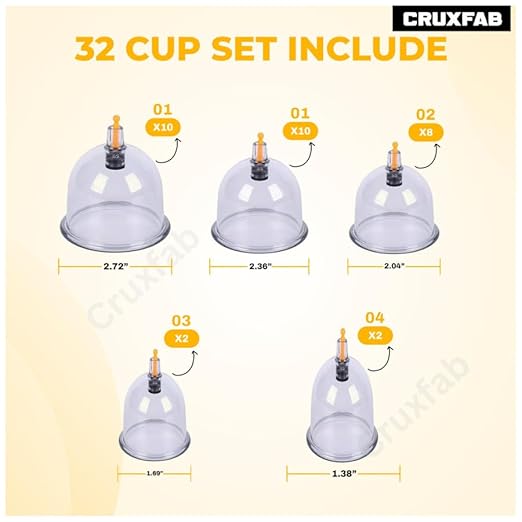 32 Pcs Hijama Loose Cupping Kit