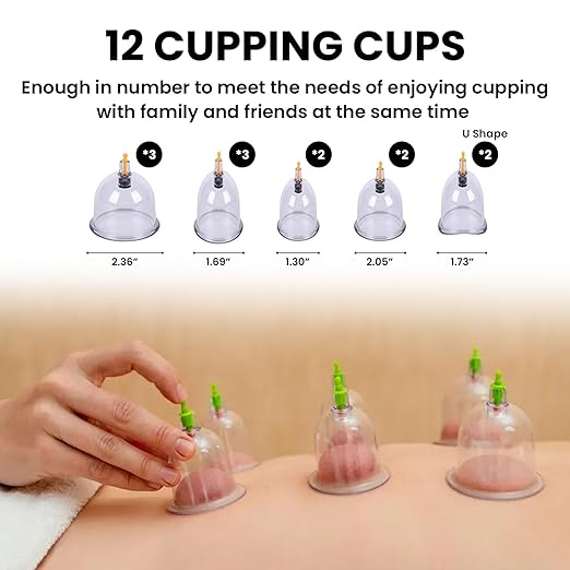 ‎12 Pcs Hijama Vacuum Cupping Set