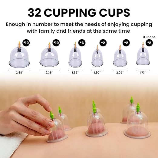 ‎32 Pcs Hijama Vacuum Cupping Set