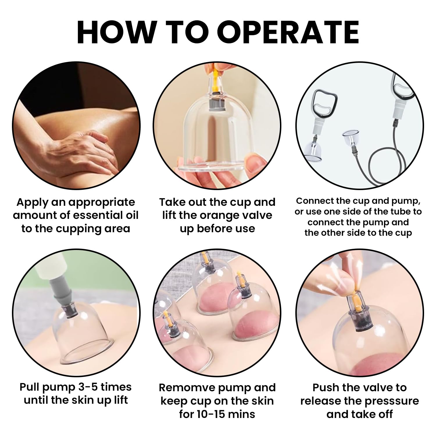 ‎12 Pcs Hijama Vacuum Cupping Set