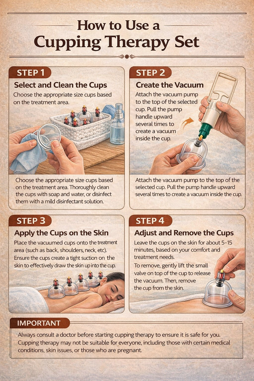 ‎12 Pcs Hijama Vacuum Cupping Set